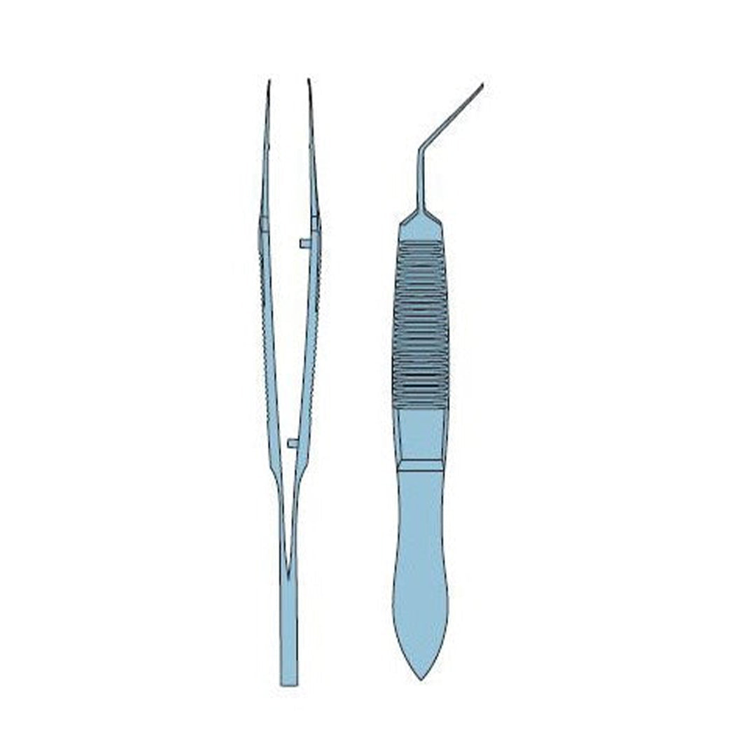 Utrata Style Capsulorhexis Forceps 85mm Angled Titanium Ophthalmic Instrument