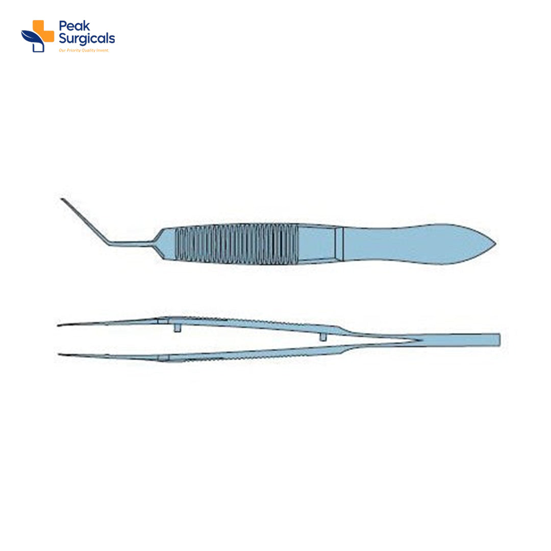Utrata Style Capsulorhexis Forceps 85mm Angled Titanium Ophthalmic Instrument