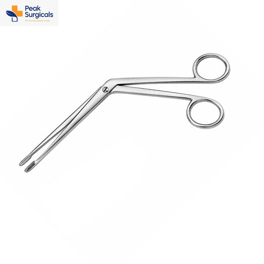 Stainless Steel Angled Fenestrated Surgical Forceps