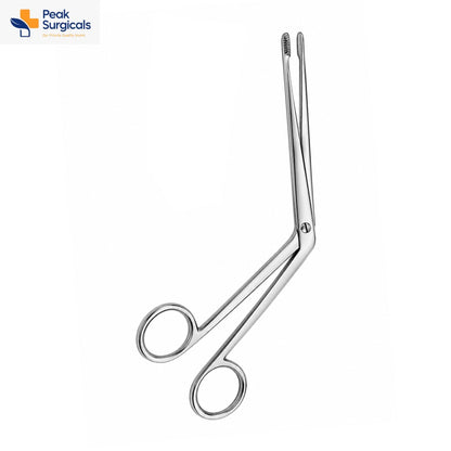 Stainless Steel Angled Fenestrated Surgical Forceps