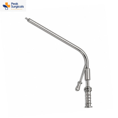 Stainless Steel Angled Suction Cannula with Control Valve