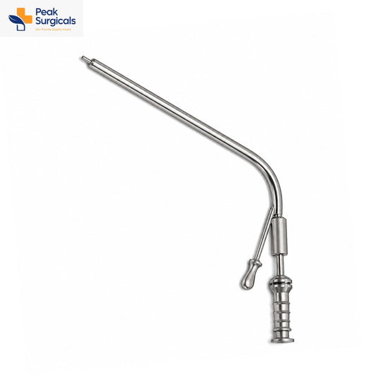 Stainless Steel Angled Suction Cannula with Control Valve