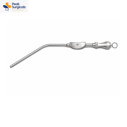Stainless Steel Angled Suction Cannula with Handle