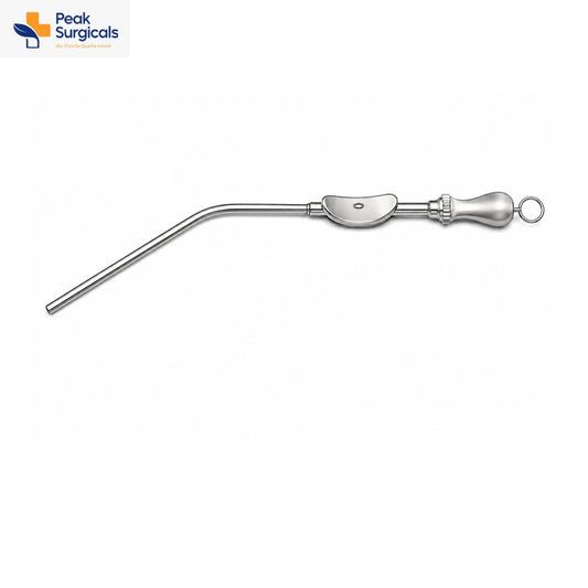 Stainless Steel Angled Suction Cannula with Handle