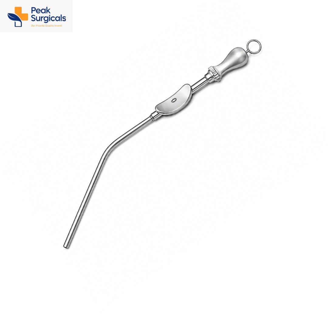 Stainless Steel Angled Suction Cannula with Handle