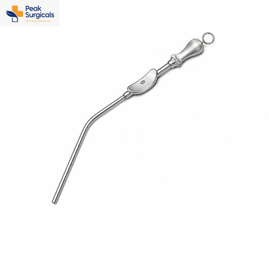 Stainless Steel Angled Suction Cannula with Handle