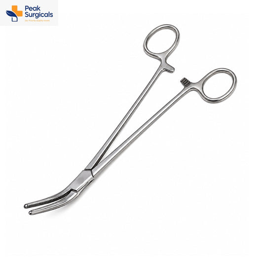 Stainless Steel Curved Serrated Surgical Forceps