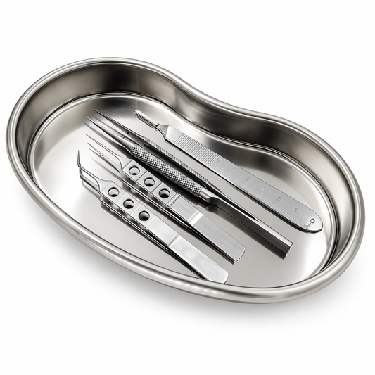 FUE Hair Transplant Forceps Set with Tray