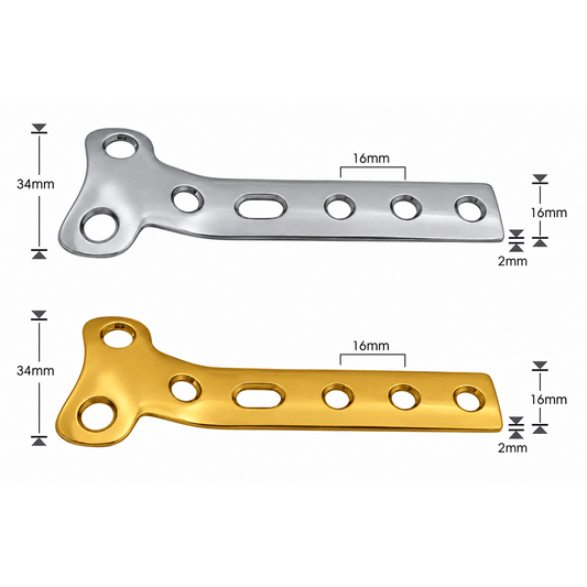 T-støtteplate rustfritt stål 4.5