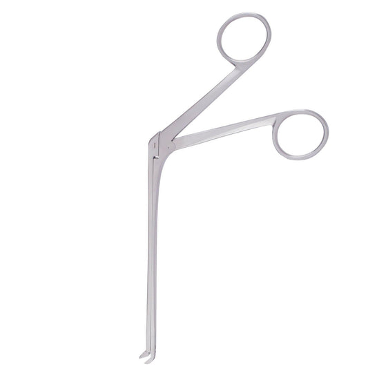 Peapod Intervertebral Disc Rongeur for 2–4mm Angled Spinal Disc Retrieval
