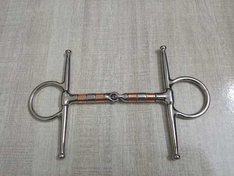 Full Cheek Snaffle Bit with Copper Rollers