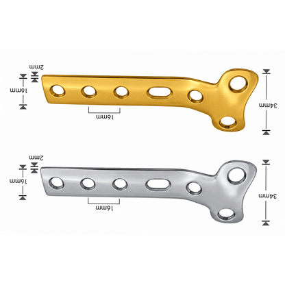 T-støtteplate rustfritt stål 4.5