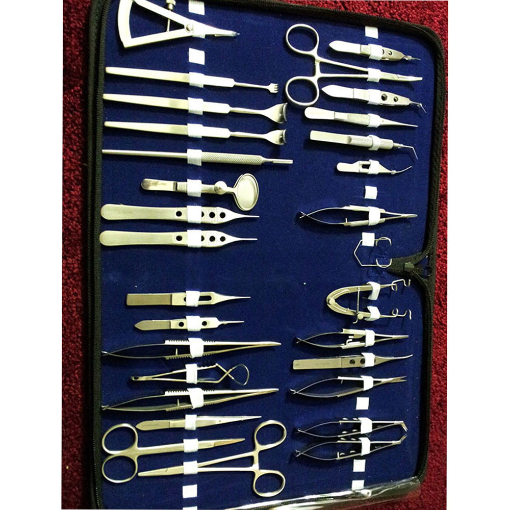 21pcs Ophthalmic Cataract Eye Micro Surgery Surgical Instruments Tool Kit +  Case