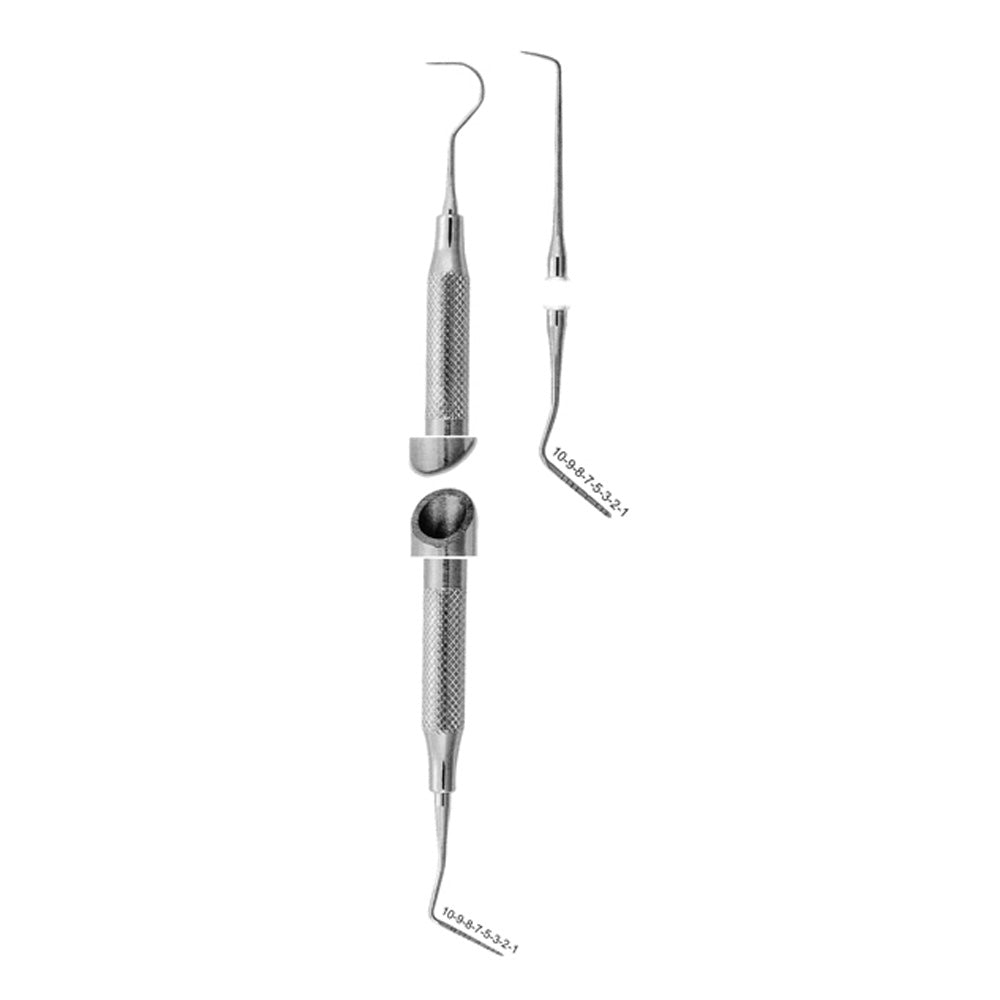Dental Combination Explorers Probe Goldman-Fox Flat tip Pirmasis paveikslėlis