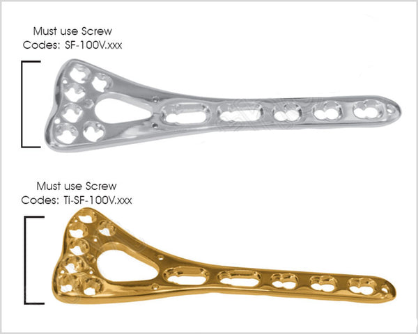 Safety Lock Variable Angle Two Column Volar Distal Radius Plate 2.4mm 6 Head Holes, Width 19.5MM, Narrow