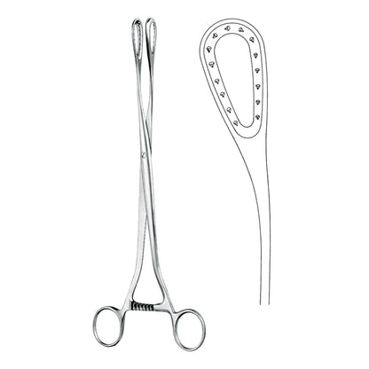 Ovum Forceps Curved 27 cm