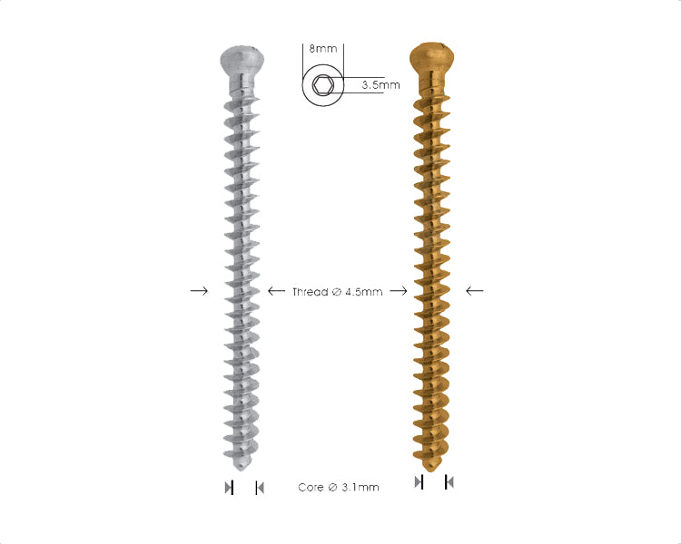 Cancellous Bone Screw Ø 4.5mm Full Thread Main image