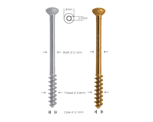 Cancellous Bone Screw Ø 4.5mm Short Thread