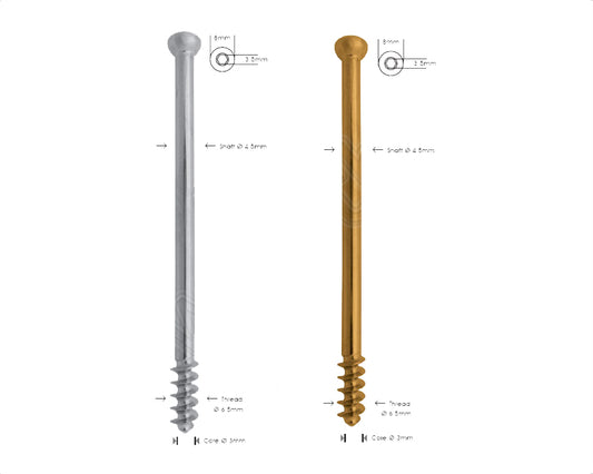 Cancellous Bone Screw Ø 6.5mm, 16mm Thread