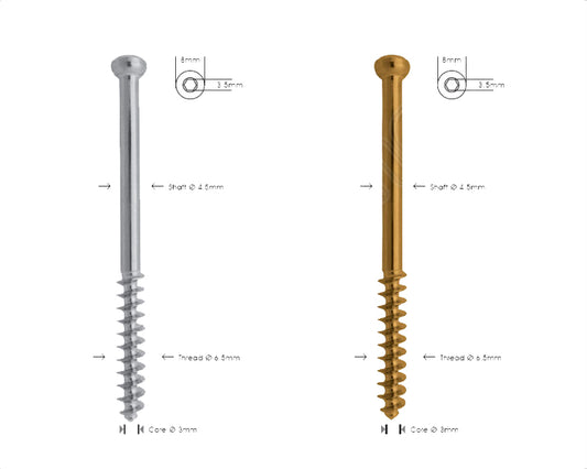 Cancellous Bone Screw Ø 6.5mm, 32mm Thread
