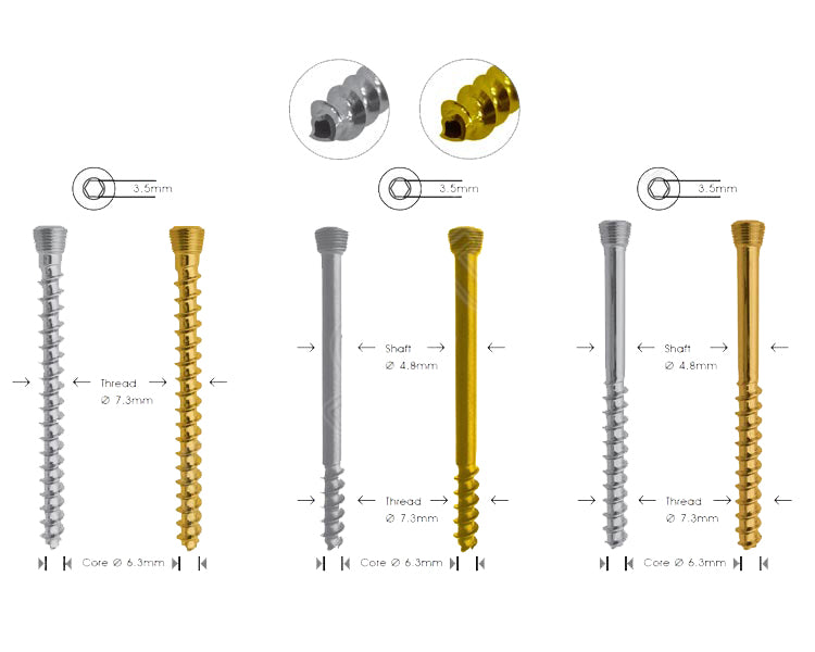 Cannulated Cancellous Safety Lock Screw Ø 7.3mm