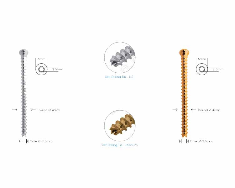 Cannulated Cancellous Screw Ø 4.0mm - Full Thread