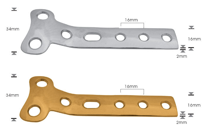 T-Buttress Plate Stainless Steel 4.5 Hlavní obrázek produktu