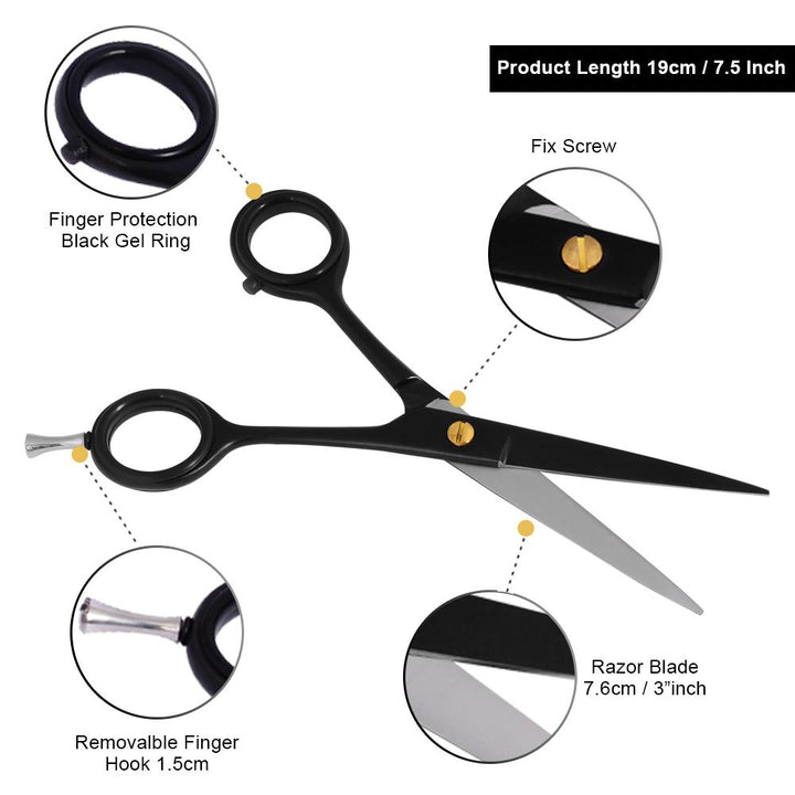 Barber Scissors Black Coated
