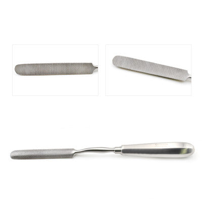 Bone File, Bayonet Shank, Half-round Blade