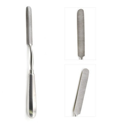 Bone File, Bayonet Shank, Half-round Blade