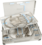 BookWalter Retractor Set with Sterilization Box - Premium surgical retractor system for abdominal and thoracic procedures. This comprehensive set includes adjustable blades, clamps, and frames for optimal tissue retraction. Packaged in a durable sterilization box for safe storage and efficient sterilization. Ideal for use in operating rooms, ensuring precise surgical access while maintaining sterility. Perfect for surgeons seeking reliable, high-quality retraction solutions.
