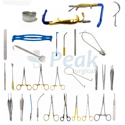 set di strumenti chirurgici per l'augmentation mammaria set di strumenti chirurgici per l'augmentation mammaria