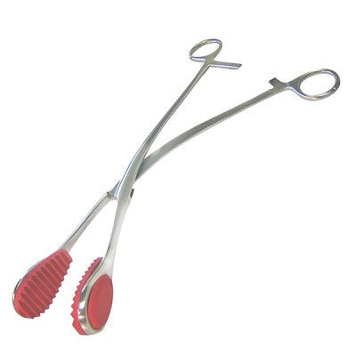 Caesarian forceps 12 inch curved veterinary instrument