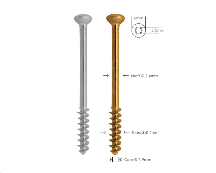 Cancellous Bone Screw Ø 4.0mm Short-thread