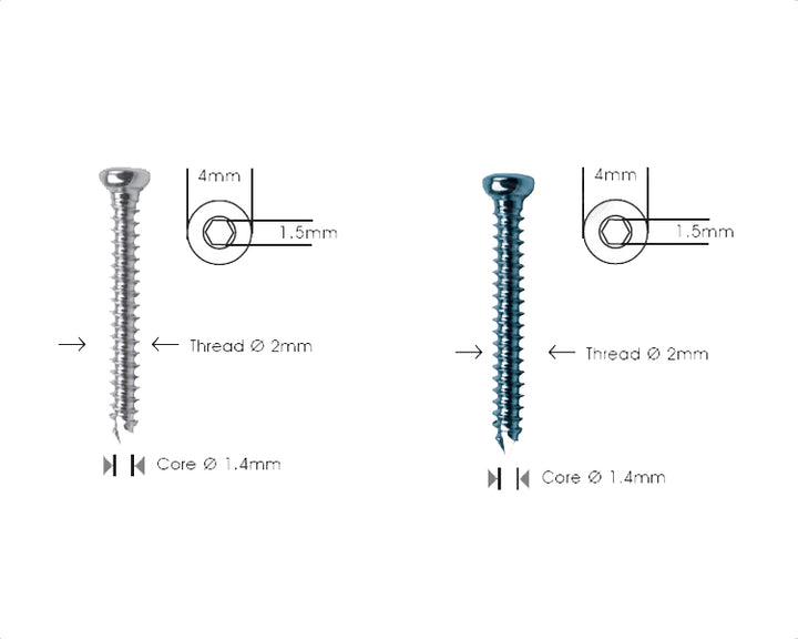 Cortex Screw Ø 2.0mm Self Tapping