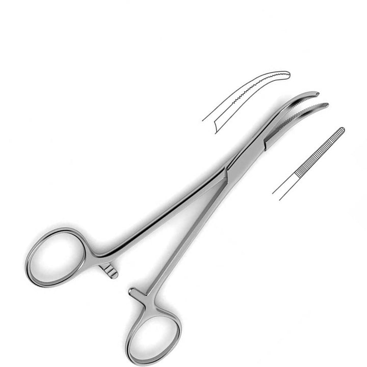 Dandy Scalp Forceps - Curved to side
