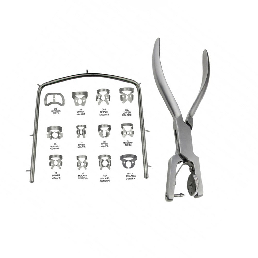 Tandheelkundige rubberdamkit 14st Secundaire afbeelding
