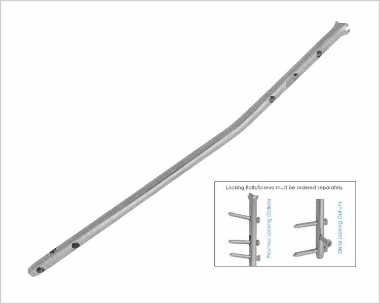 Easy Universal Tibial Nail Long Bend - Short Distal Holes