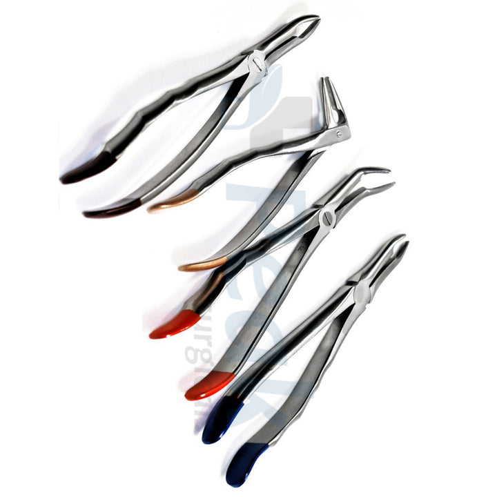 Extracting Forceps Root Tip Tc Beak Serrated Dental Tool Set