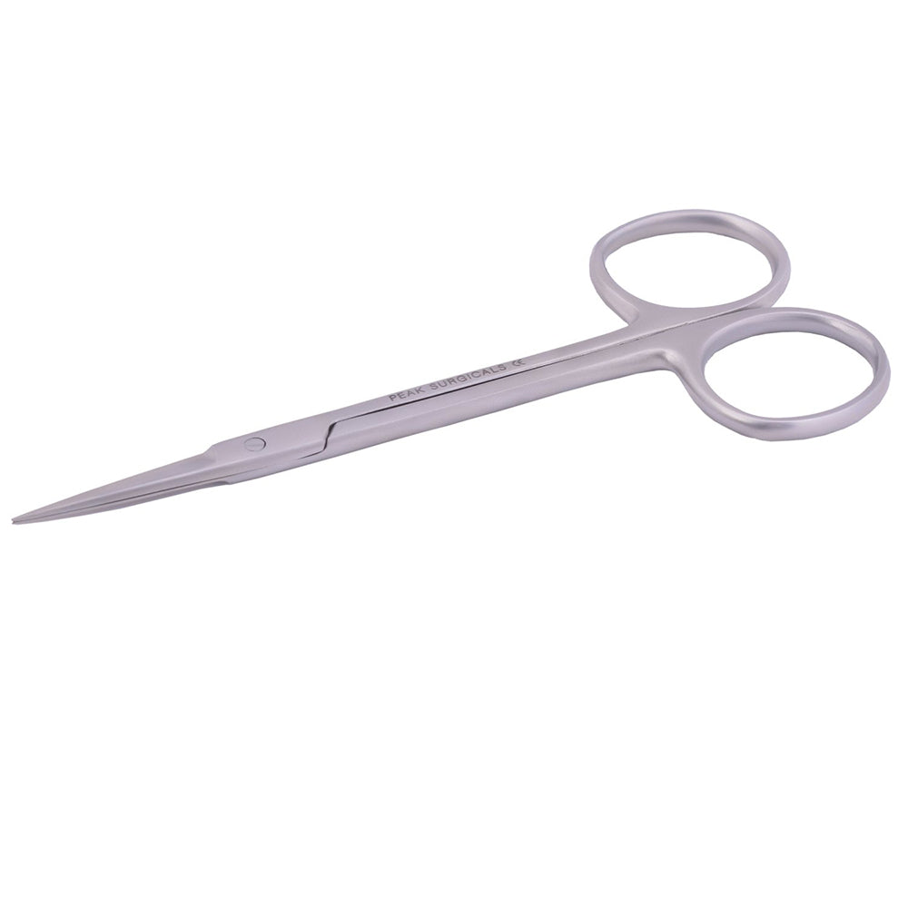 Fine surgical scissors with narrow blades and screw joint pivot