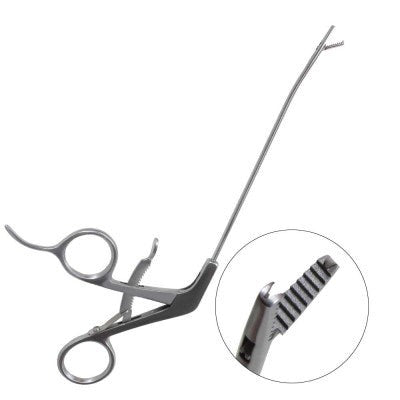 Grasper Mini Straight Tip 2.75 mm 15° Up Curved jaw Shaft with Handle