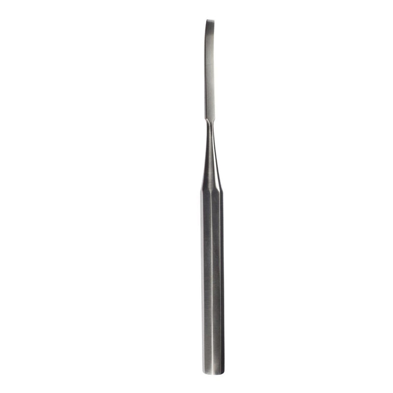 Hibbs osteotome with flat beveled blade used for cutting and shaping bone