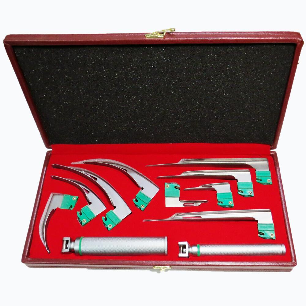 Laryngoscope Set 10 Pieces Fiber Optic | Surgical Instruments – PEAK ...