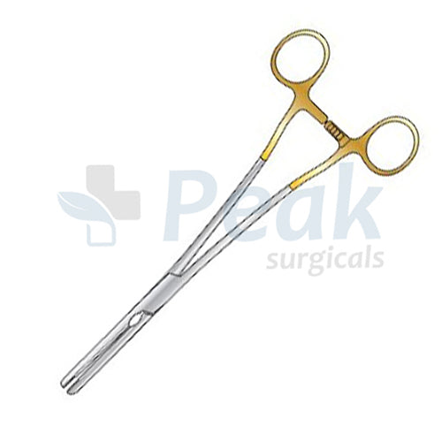 Parametrium Hysterectomy Clamp Non-traumatic Jaws Two Gold Bows