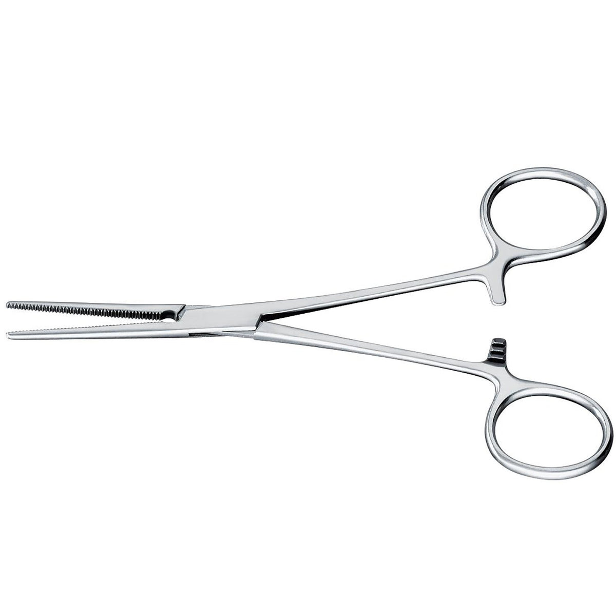 Pean Micro Artery Forceps showing box lock ratchet and serrated jaws