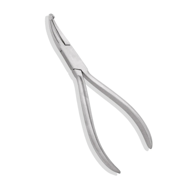 Pliers Flat Serrated Small Curved Tip