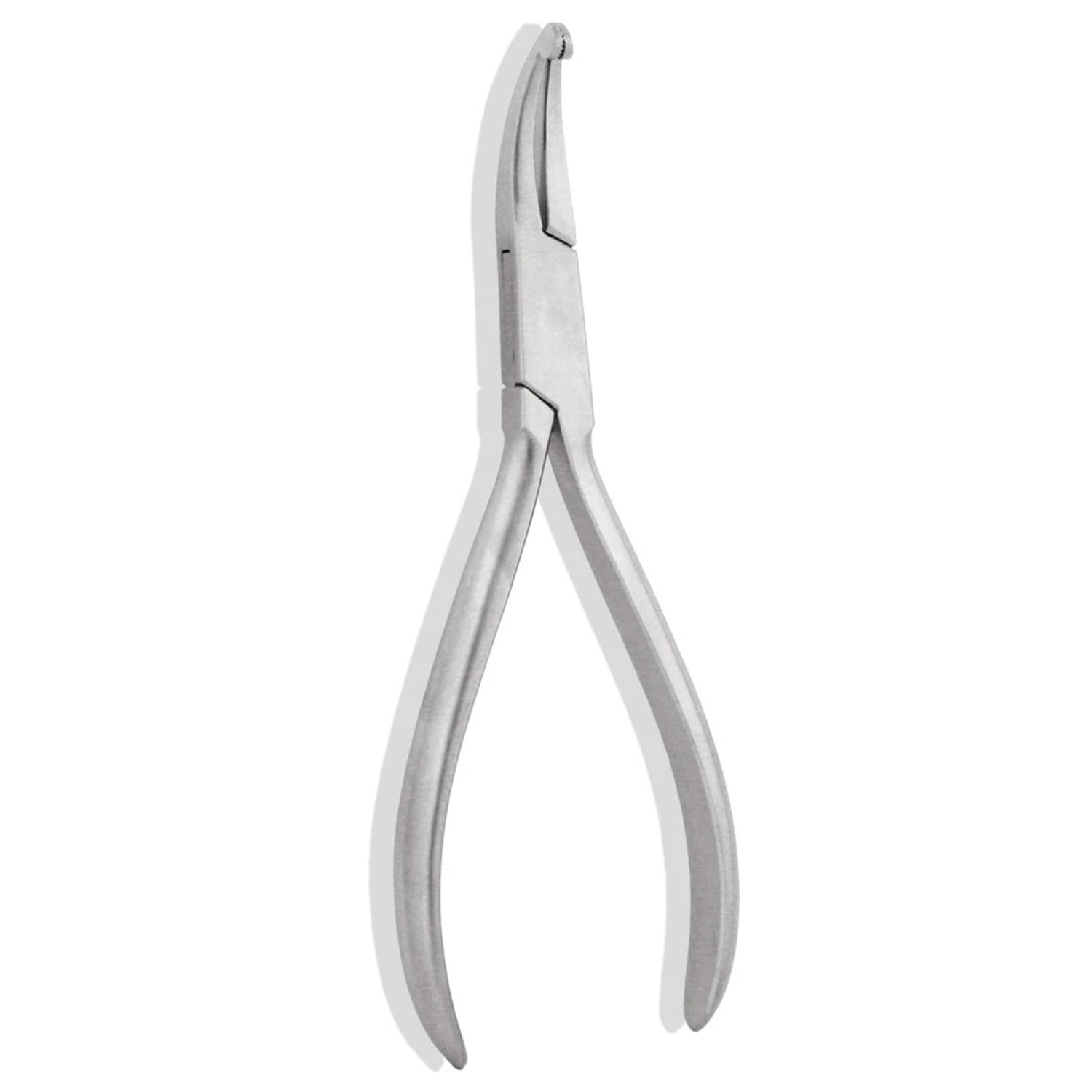 Pliers Flat Serrated Small Curved Tip