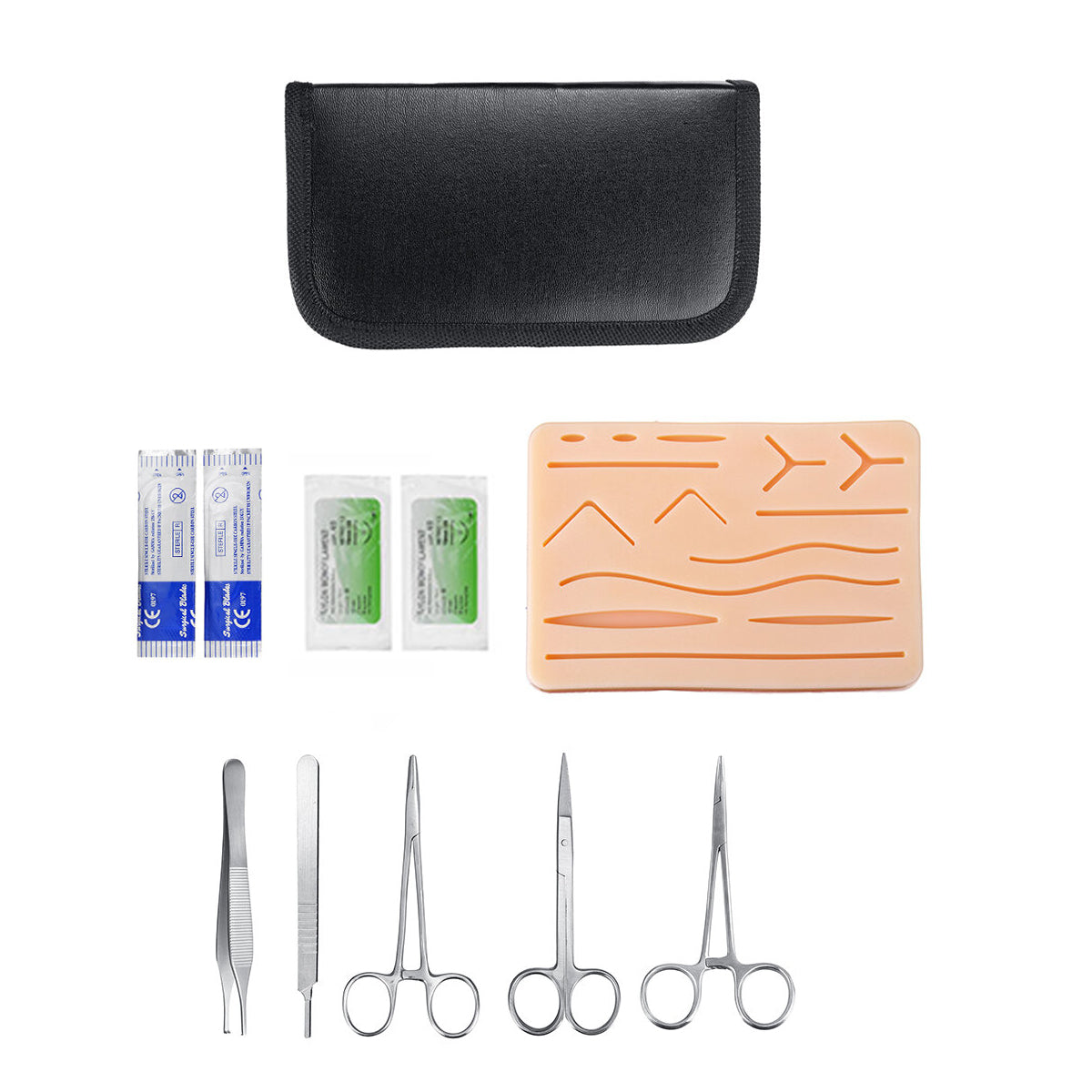 Portable Suture Training Instrument Tools Set with Skin Model for Medical Students Hoofdafbeelding