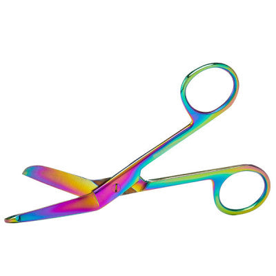 Rainbow Color Coated Bandage Scissors