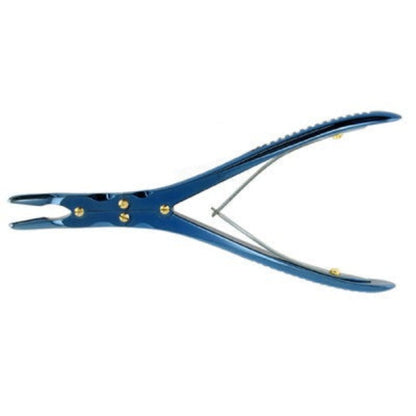 Ruskin Rongeur 7 1/2" 4mm Jaw, Double Action, Blue Titanium Coated